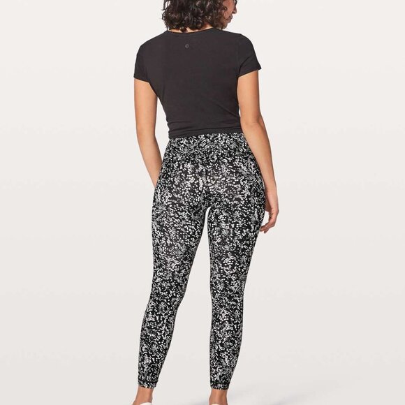Lululemon Align Pant high rise legging 25" buttery Nulu fabric, 7/8 black white - Picture 1 of 8